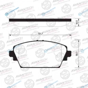 AV729 Колодки тормозные дисковые Avantech (противоскрипная пластина в компл.)