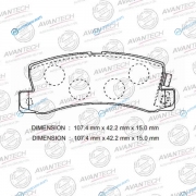 AV987 Колодки тормозные дисковые Avantech (противоскрипная пластина в компл.)