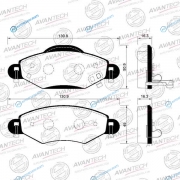 AV031 Колодки тормозные дисковые Avantech (противоскрипная пластина в компл.)