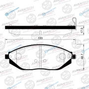 AV212 Колодки тормозные дисковые Avantech (противоскрипная пластина в компл.)