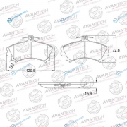 AV432 Колодки тормозные дисковые Avantech (противоскрипная пластина в компл.)