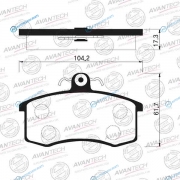 AV083 Колодки тормозные дисковые Avantech