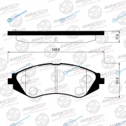 AV040 Колодки тормозные дисковые Avantech (противоскрипная пластина в компл.)