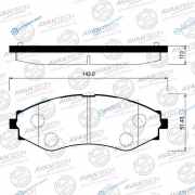 AV074 Колодки тормозные дисковые Avantech (противоскрипная пластина в компл.)
