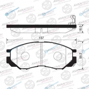 AV0502 Колодки тормозные дисковые Avantech (противоскрипная пластина в компл.)