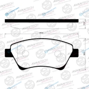 AV029 Колодки тормозные дисковые Avantech (противоскрипная пластина в компл.)