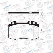 AV2201 Колодки тормозные дисковые Avantech (противоскрипная пластина в компл.)