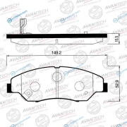 AV184 Колодки тормозные дисковые Avantech