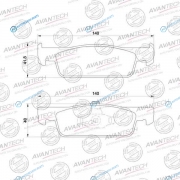 AV1702 Колодки тормозные дисковые Avantech