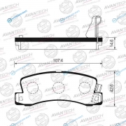AV798 Колодки тормозные дисковые Avantech