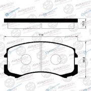 AV264 Колодки тормозные дисковые Avantech