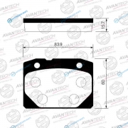 AV023 Колодки тормозные дисковые Avantech