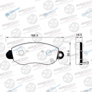 AV027 Колодки тормозные дисковые Avantech