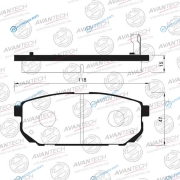 AV032 Колодки тормозные дисковые Avantech (противоскрипная пластина в компл.)
