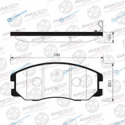 AV096 Колодки тормозные дисковые Avantech (противоскрипная пластина в компл.)