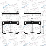 AV406 Колодки тормозные дисковые Avantech
