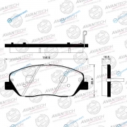 AV106 Колодки тормозные дисковые Avantech (противоскрипная пластина в компл.)