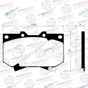 AV131 Колодки тормозные дисковые Avantech (противоскрипная пластина в компл.)