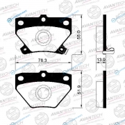 AV256 Колодки тормозные дисковые Avantech (противоскрипная пластина в компл.)