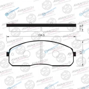 AV170 Колодки тормозные дисковые Avantech (противоскрипная пластина в компл.)