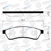 AV187 Колодки тормозные дисковые Avantech (противоскрипная пластина в компл.)