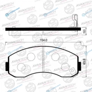 AV190 Колодки тормозные дисковые Avantech (противоскрипная пластина в компл.)