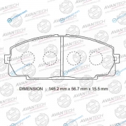 AV768 Колодки тормозные дисковые Avantech (противоскрипная пластина в компл.)