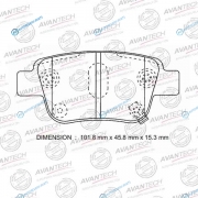AV846 Колодки тормозные дисковые Avantech (противоскрипная пластина в компл.)