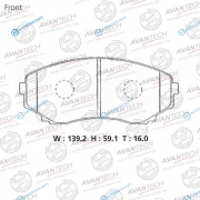 AV265 Колодки тормозные дисковые Avantech (противоскрипная пластина в компл.)