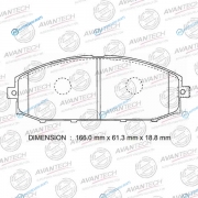 AV731 Колодки тормозные дисковые Avantech (противоскрипная пластина в компл.)