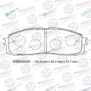AV914 Колодки тормозные дисковые Avantech (противоскрипная пластина в компл.)