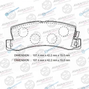 AV921 Колодки тормозные дисковые Avantech (противоскрипная пластина в компл.)