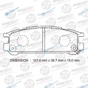 AV946 Колодки тормозные дисковые Avantech (противоскрипная пластина в компл.)