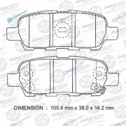 AV655 Колодки тормозные дисковые Avantech (противоскрипная пластина в компл.)
