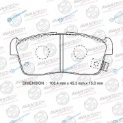 AV1099 Колодки тормозные дисковые Avantech (противоскрипная пластина в компл.)