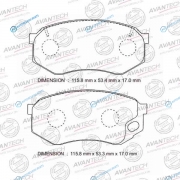 AV429 Колодки тормозные дисковые Avantech (противоскрипная пластина в компл.)