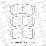 AV293 Колодки тормозные дисковые Avantech (противоскрипная пластина в компл.)