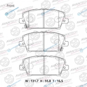 AV1146 Колодки тормозные дисковые Avantech (противоскрипная пластина в компл.)
