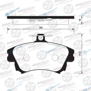 AV1116 Колодки тормозные дисковые Avantech (противоскрипная пластина в компл.)