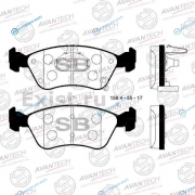 AV819 Колодки тормозные дисковые Avantech (противоскрипная пластина в компл.)