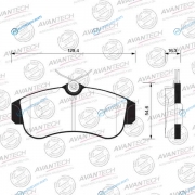 AV725 Колодки тормозные дисковые Avantech (противоскрипная пластина в компл.)