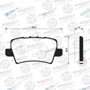 AV570 Колодки тормозные дисковые Avantech (противоскрипная пластина в компл.)