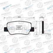 AV824 Колодки тормозные дисковые Avantech (противоскрипная пластина в компл.)