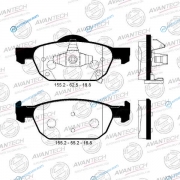 AV572 Колодки тормозные дисковые Avantech (противоскрипная пластина в компл.)