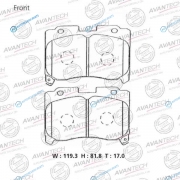 AV440 Колодки тормозные дисковые Avantech