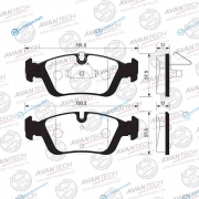 AV1801 Колодки тормозные дисковые Avantech (противоскрипная пластина в компл.)