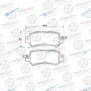AV4403 Колодки тормозные дисковые Avantech (противоскрипная пластина в компл.)