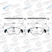 AV2403 Колодки тормозные дисковые Avantech (противоскрипная пластина в компл.)
