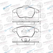 AV1902 Колодки тормозные дисковые Avantech (противоскрипная пластина в компл.)