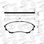 AV2002 Колодки тормозные дисковые Avantech